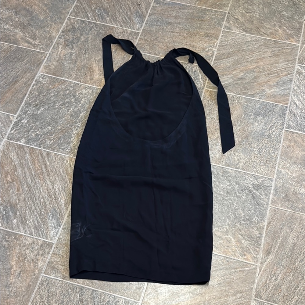 Zara Navy Backless Halter Dress - Picture 2 of 2